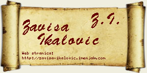 Zaviša Ikalović vizit kartica